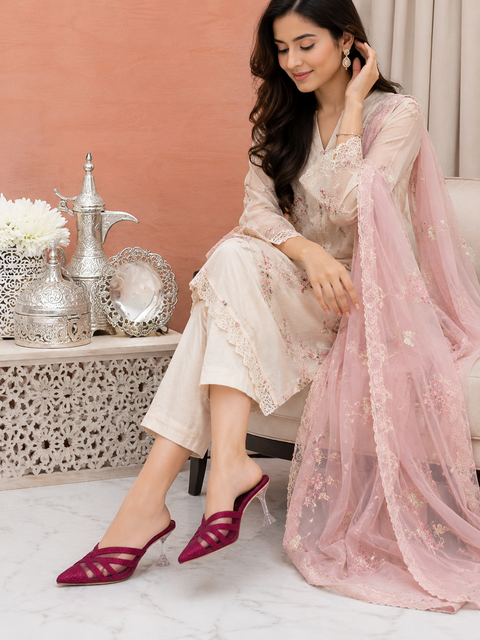 Crystal Charm Heels