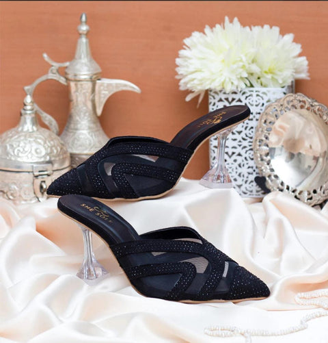 Crystal Charm Heels